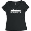 brooklyn city skyline silhouette Women's Triblend Scoop T-shirt