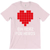 nerd shirt design  herz f&uuml;r nerds computer gaming fun big bang minecr T-Shirt
