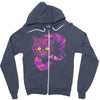 grinning like a cheshire cat 2 Zipper Hoodie