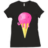 octopus icecream Ladies Fitted T-Shirt