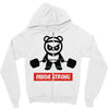 panda strong Zipper Hoodie