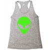 uomo alieno ufo stampa verde fluo divertente mitiche Racerback Tank