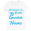 Grandpa Was Created because Grankids Need Real Heroes Ladies Fitted T-Shirt