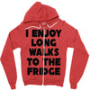 i enjoy long walks to the fridge Zipper Hoodie