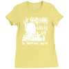 if zombies chase us im tripping you up Ladies Fitted T-Shirt