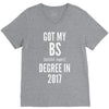 bs degree funny graduation V-Neck Tee