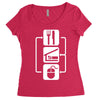v2 eat sleep computer mouse Women's Triblend Scoop T-shirt