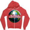 the world is always spinnin Zipper Hoodie