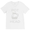 pot head coffee lover V-Neck Tee