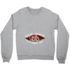 August Peeking Out Baby Girl Crewneck Sweatshirt