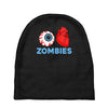 i heart zombies scary eye bloody heart halloween Baby Beanies