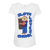 sloth loves chunk Maternity Scoop Neck T-shirt