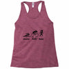 swim bike and run Racerback Tank