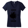 fortnite sniper inside Women's V-Neck T-Shirt