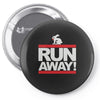 run away rabbit Pin-back button