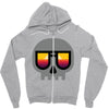 sunset skull Zipper Hoodie