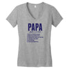 Papa Noun Definition Women's V-Neck T-Shirt