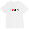 i love house music t shirt edm club wear rave electro party progressiv V-Neck Tee