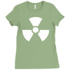 biohazard logo die cut vinyl Ladies Fitted T-Shirt