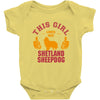 This Girl Loves Shetland Sheepdog Baby Onesie