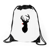 deer skull christmas Drawstring Bags