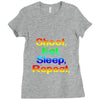 shoot eat sleep repeat gun Ladies Fitted T-Shirt