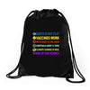 stand up for science Drawstring Bags