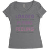 loaded like a freight train flying like an aeroplane feeling like a sp Women's Triblend Scoop T-shirt