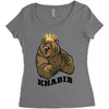 bear khabib Women's Triblend Scoop T-shirt