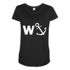 w anchor funny pub joke Maternity Scoop Neck T-shirt