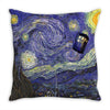 tardis starry night Throw Pillow