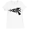 sci fi t shirt 3xl science darwin funny nasa evolution atheism cool te Ladies Fitted T-Shirt