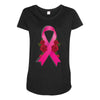 breast cancer pink ribbon Maternity Scoop Neck T-shirt