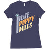 i hate puppy mills Ladies Fitted T-Shirt