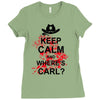 keep calm and where's carl tshirt the walking zombie tee apocalypes fu Ladies Fitted T-Shirt