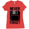 never forget floppy disk Ladies Fitted T-Shirt