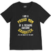 i'm a proud mom of a freaking awesome daughter V-Neck Tee