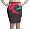 monster fish eats diver Pencil Skirts