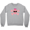 fummy pink skull long sleeve Crewneck Sweatshirt
