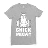 gym cat workout Ladies Fitted T-Shirt