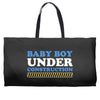 Baby Boy Under Construction Weekender Totes