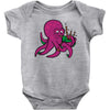 purple octopus playing the bagpipes Baby Onesie