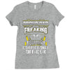 proud dad freaking Ladies Fitted T-Shirt