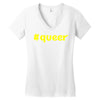 hashtag queer Women's V-Neck T-Shirt