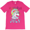 unicorns are born in july cute unicorn T-Shirt