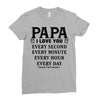 I Love you Papa Ladies Fitted T-Shirt