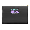 she is strong Accessory Pouches