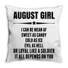 Super August Girl Throw Pillow
