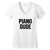 Piano Dude Women's V-Neck T-Shirt