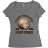 pluto the planet never forget Women's Triblend Scoop T-shirt